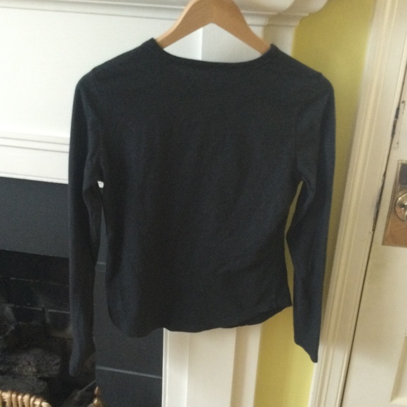 Vintage J. Crew Y2K Long Sleeve Crewneck Tee Gray - Sz Small - Picture 2 of 7